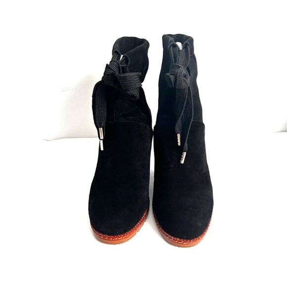 Kate Spade Saunders Suede Wedge Ankle Boots - Picture 7 of 9